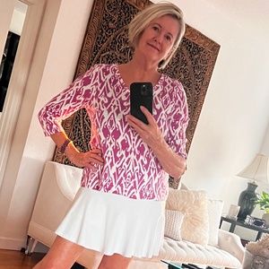 Chico's Pima V-Neck 3/4 sleeve Basic Tee Size 1